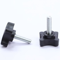 Black plastic head four-corner hand-tightening screws four-star hand-twisting screws M5 M6 M8 M10 galvanized plastic screws