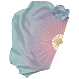 Настоящий фанат Silk Dance Extended Dance Fan Fantasy Powder Purple Blue Gradient Color Dancing Fan Fan Fans Classical Classical Dance