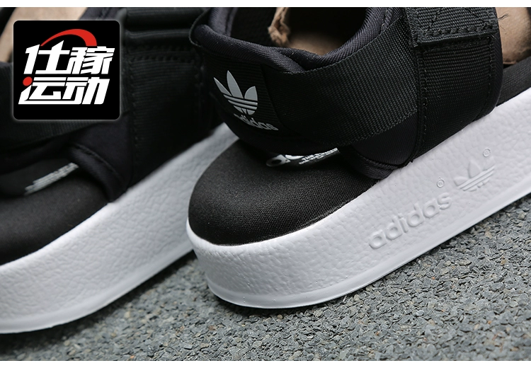 Adidas Adidas cỏ ba lá thể thao bãi biển giày dép ADILETTE Velcro giày của phụ nữ S75382