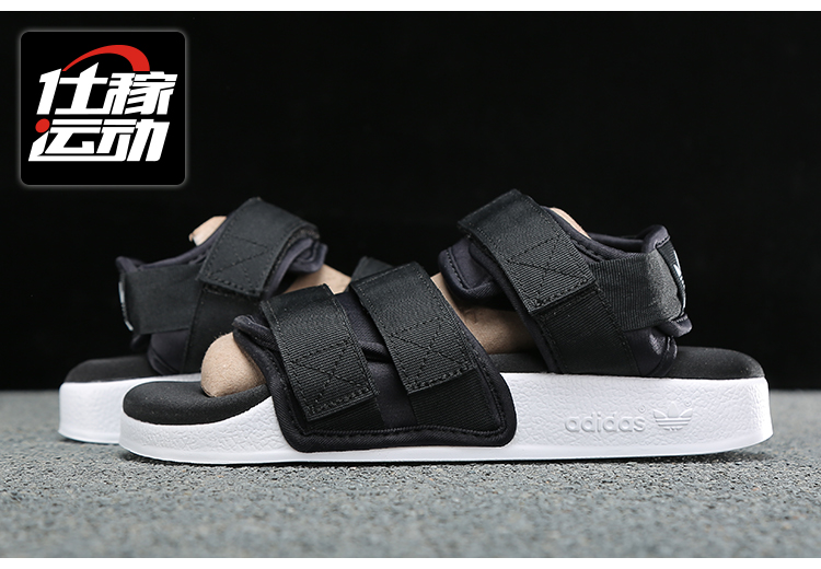 Adidas Adidas cỏ ba lá thể thao bãi biển giày dép ADILETTE Velcro giày của phụ nữ S75382 dép quai hậu nữ đẹp