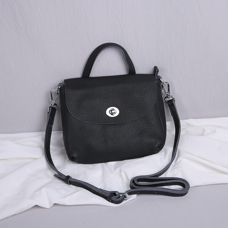 Genuine leather girl bag new minimalist head layer of cow leather mini small bag small crowdsourced 100 lap hand small square bag single shoulder inclined satchel bag