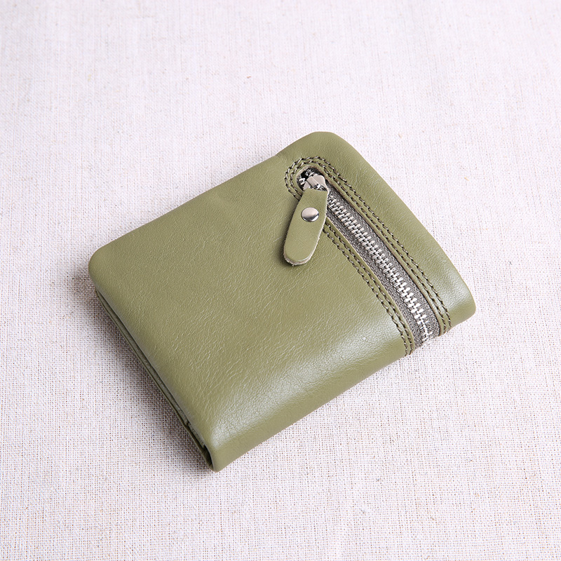 JUUZ LAN MINI SMALL WALLET WOMAN SHORT CASH COW LEATHER KOREAN VERSION GENUINE LEATHER ULTRA SLIM FRESH WALLET Laced Zero Wallet