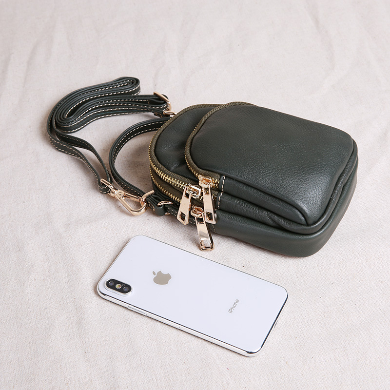 Summer Mini Leather Women's Bags Small Bags 2022 New Mobile Phone Bags Single Shoulder Cross Body Bag Cowhide Versatile Small Shoulder Bag