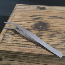 Stainless Steel Tea Clips Tweezers Tea Sets Tea Making Tools Single Curved Clip Anti-Slip Tea Ceremony Accessories Retro Stock Handling