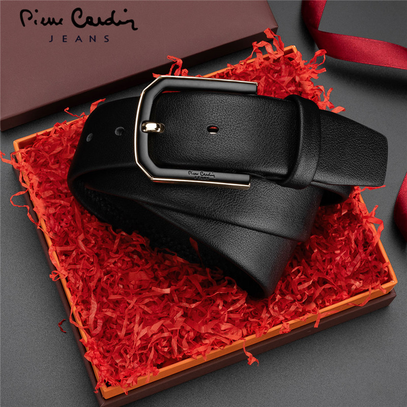Pierre Carden Needle Buckle Leather Strap Men Genuine Leather Youth Fashion Soft Bull Leather Brands 2021 New Trendy Pants Belts