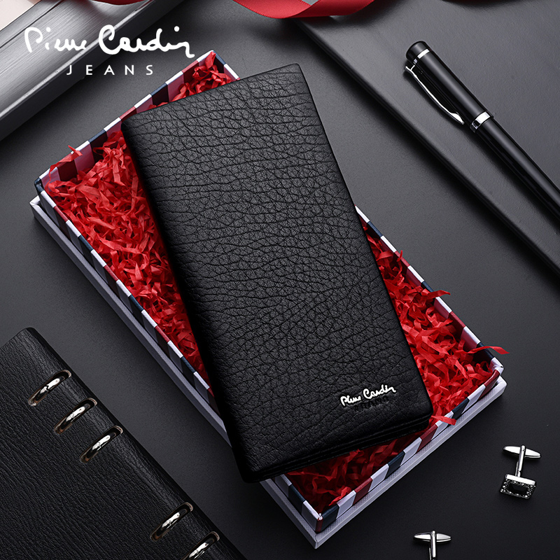 Pilkadan Wallet Men's Leather Deer Peel Men's Long Card Wallet Wallet Package Clip