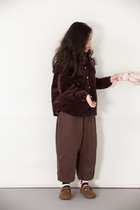 Small Planet 2020 new boys and girls winter Korean version plus velvet shirt small padded jacket corduroy padded coat