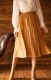 Two-color American style casual street style velvet long skirt