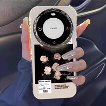Light luxury English label rose suitable for Huawei mate60pro mobile phone case mate50 40pro protective cover