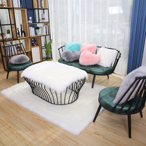 Imitation wool Living room Tea Table Carpet Long Plush Cloth Tabletop Cushions Background Cloth Shop Window Decoration Blanket Photography Photo Tapestries