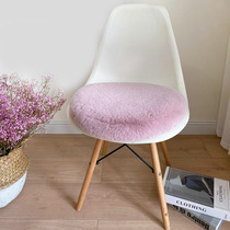 Imitation rabbit hair round chair cushion memory cotton cushion dining chair cushion office butt cushion floating window floor stool upholstered