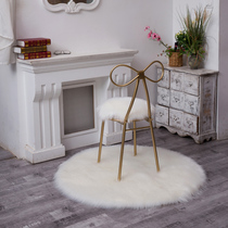 Round carpet computer chair carpet dressing table imitation wool floor mat hanging basket carpet bedroom carpet plush