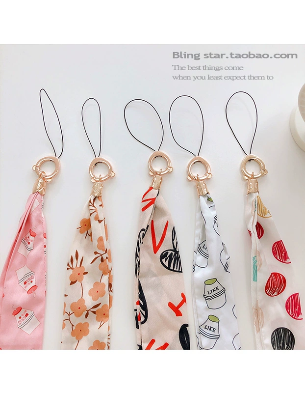 Hàn Quốc dây gió tay dây phổ điện thoại di động chuỗi treo vải lụa khăn Nhật Bản và Hàn Quốc dây treo mặt dây chuyền trang sức - Phụ kiện điện thoại di động ốp iphone 6