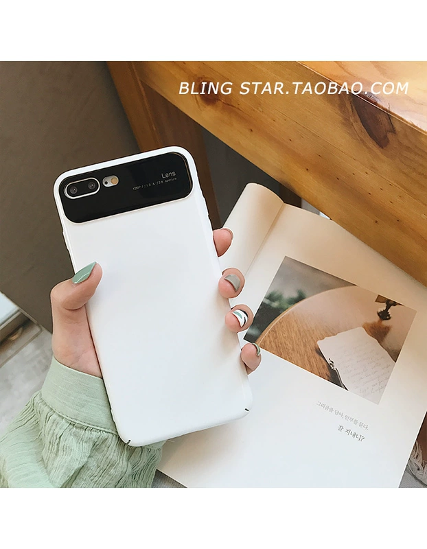 Đen và trắng kết cấu vỏ cứng 6splus X điện thoại của Apple vỏ 8plus thương hiệu nổi tiếng iPhoneXS / XR / Max dòng mô hình phụ nữ 7 - Phụ kiện điện thoại di động