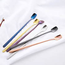 Net celebrity Japanese long handle mixing spoon Coffee spoon Korean 304 stainless steel spoon milk tea shop spoon custom logo