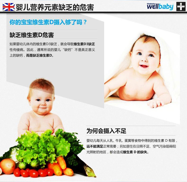 Vitabiotics wellbaby婴幼儿维生素D3滴剂