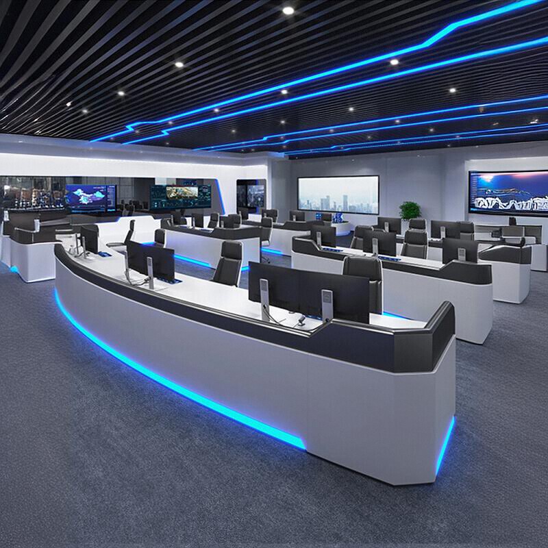 Painted U-Shaped Multifunctional Video Conferencing Table, Police and Fire Command Center Console, Command and Control Monitoring Manufacturer Painted U-Shaped Multifunctional Video Conferencing Table, Police and Fire Command Center Console, Command and Control Monitoring Manufacturer