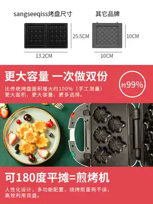 Season Sanming Machine Breakfast Machine Multifunctional Double Plate Waffle Machine Home Baker Cake Machine Spit Driver