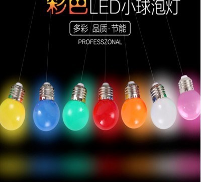 LED bulb E27 screw 3W watt energy-saving small bulb home bedroom bar indoor romantic decoration light source color 