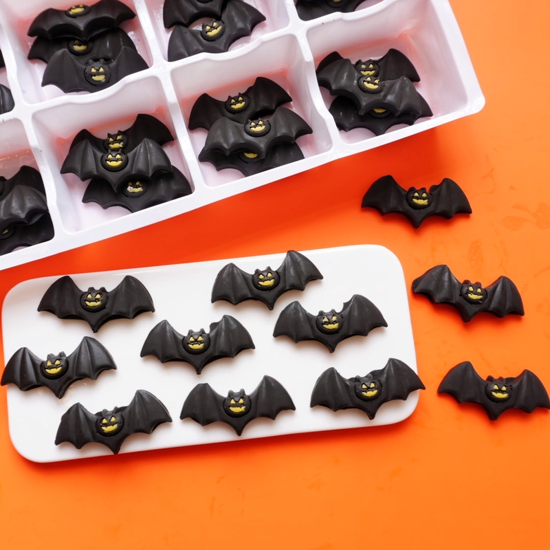 Halloween Black Bat Chocolate Cake Decoration Spider Web Ornament Dessert Cupcake Party Horror Topper Accessory