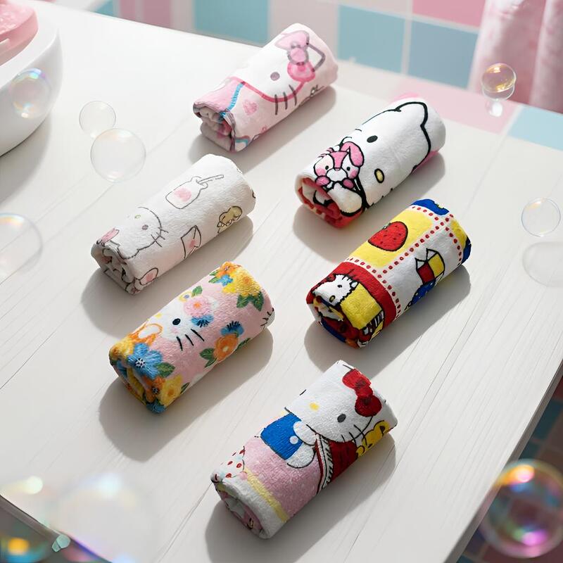 Sanrio Hello Kitty Pure Cotton Towel for Home Use, Absorbent, Soft, Cute, Suitable for Student Dormitories, Travel, and Anime Fans