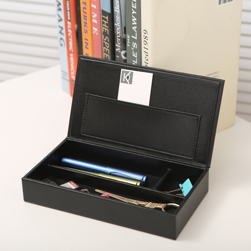 Magnetic leather desktop organizer: retro style + multi-functionality ...
