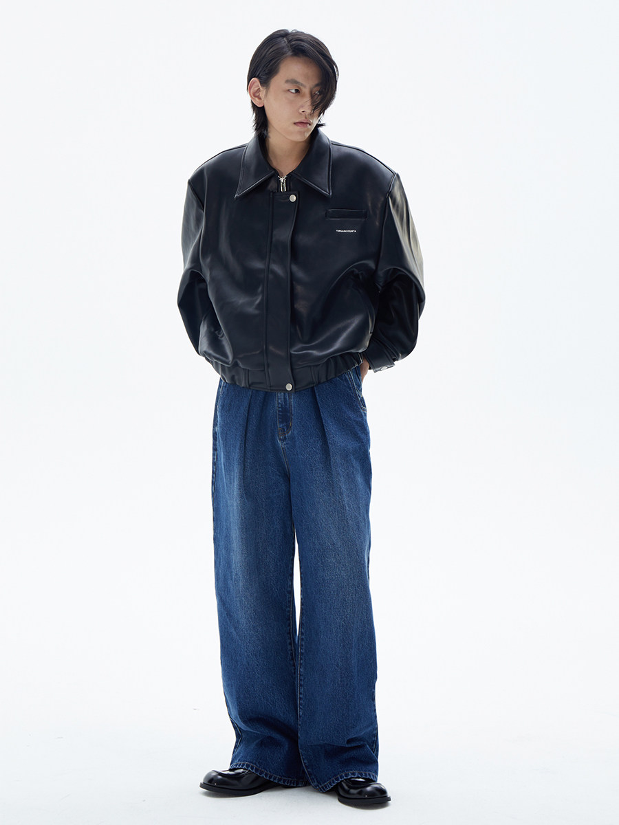 TERRAINCOGNITA loose metal logo shoulder coat heavy contoured casual jacket coat