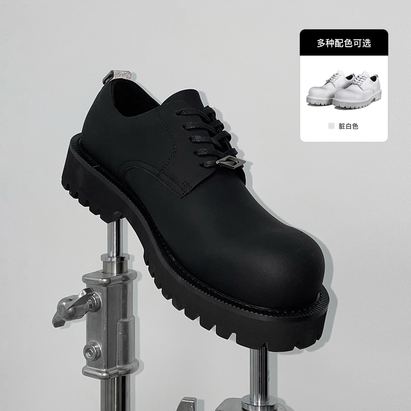Thick-Soled Lightweight Versatile Casual Matte Suede Round-Toe Mickey Derby Leather Shoes for Men Terraincognita Thick-Soled Lightweight Versatile Casual Matte Suede Round-Toe Mickey Derby Leather Shoes for Men Terraincognita