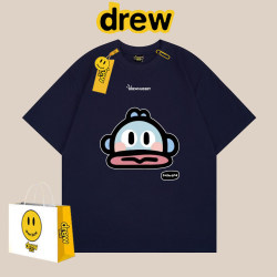 drawSmiley duck 반팔 티셔츠 남성용 루즈한 여성 패션 브랜드 여름 캐주얼 다목적 스포츠 커플 반팔 bf