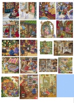 Original embroidery cross-stitch electronic drawings PDF format drawings self-matching drawings Happy Village Rabbit Saga