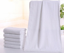 Cotton bath towel increased thick white bath towel student solid color bath towel beauty salon massage big towel