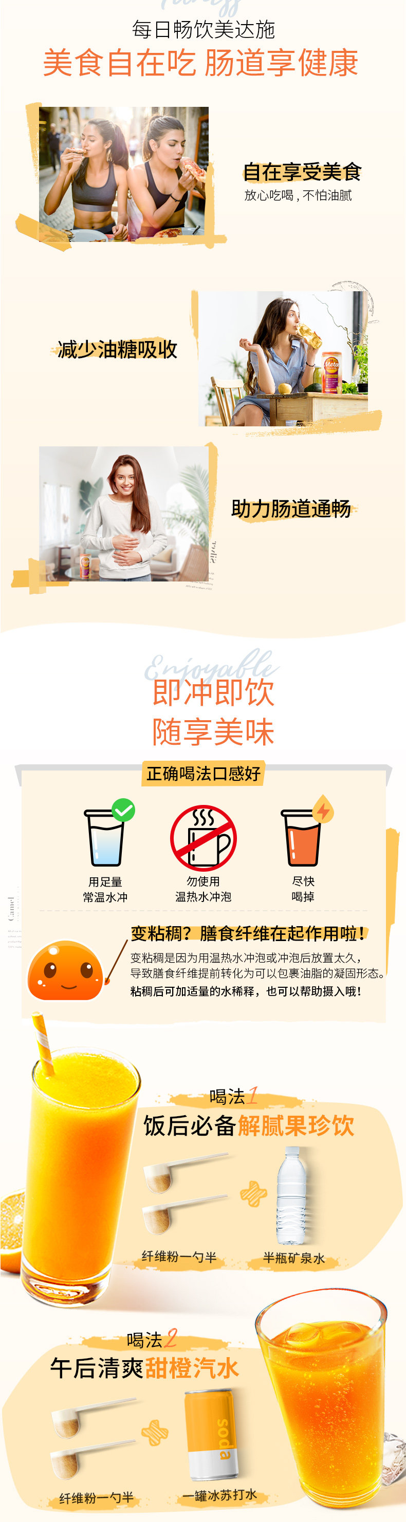 美国 meta 美达施 膳食纤维粉 72次 瘦肚腩通便 图4