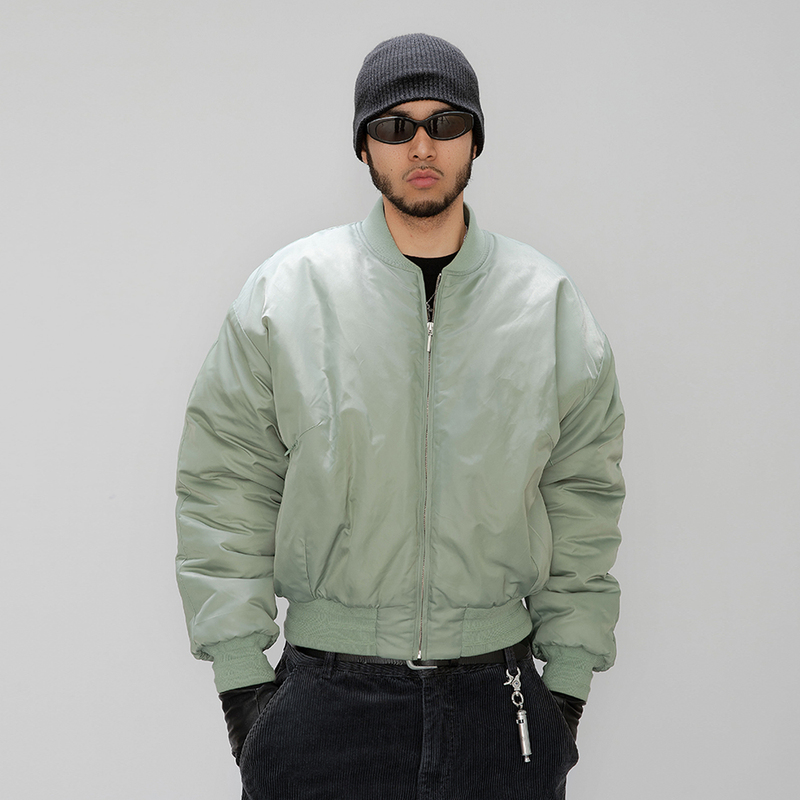 Od/Darkness 2025 Winter Scimitar Silhouette Short Wide Vintage American Ma1 Flight Jacket Cotton Bomber Od/Darkness 2025 Winter Scimitar Silhouette Short Wide Vintage American Ma1 Flight Jacket Cotton Bomber