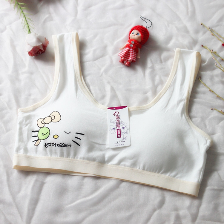 Mới được phát triển ít girlwear đồ lót 9-10-11-12-15 tuổi vest cô gái cỡ ngực mỏng.