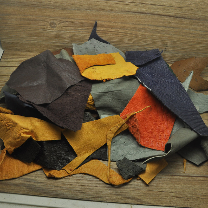 Ostrich Crummy Leather special ostrich edge corner stock leather stock DIY handmade ostrich subcutaneous corner stock leather material to be sold
