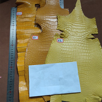 European prolific American avocado yellow tie belly leather stock DIY bamboo knuckle small bag wallet mobile phone shell strap material leather