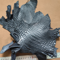 HCP American crocodile water-dyed dark blue chin DIY bamboo watch strap mobile phone case card holder key bag crocodile leather