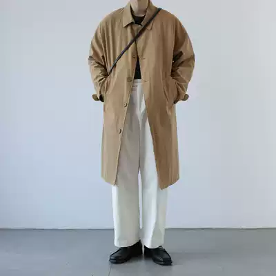 MOGERN classic autumn and winter Korean version of retro men and women couples long version of trench coat loose cotton coat coat tide