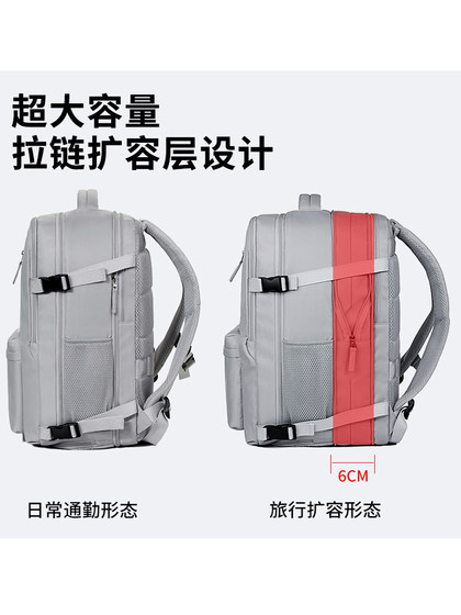 Travel Backpack, Men's Lightweight Backpack for Short-Distance Business Trips, Portable Women's Travel Luggage Bag, Large-Capacity Computer School Bag