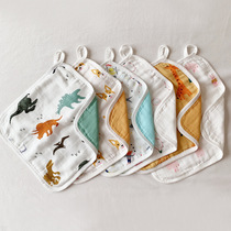 Newborn feeding small square towel bamboo cotton six-layer gauze baby wash face bath towel handkerchief baby towel multi-purpose