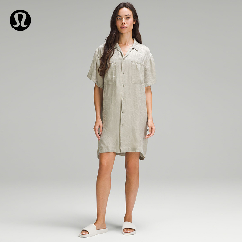 LAB Jacquard ladies shirt dress dress -- lululemon -- LW1EHPS-Taobao