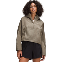 Cinch-Back Womens Hiking Back Drawstring Half-Zip Pullover Jacket)lululemon)LW4BUSS