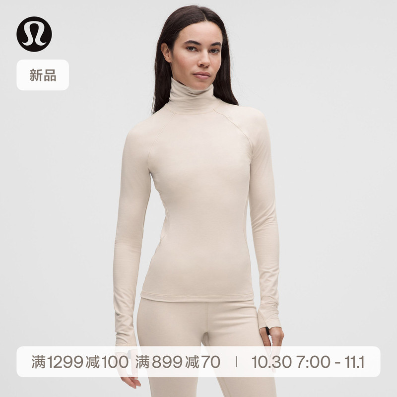 Wool-Blend Women's Sports Wool-Blend Turtleneck Base Layer Shirt丨Lululemon丨Lw3Lyfs Wool-Blend Women's Sports Wool-Blend Turtleneck Base Layer Shirt丨Lululemon丨Lw3Lyfs