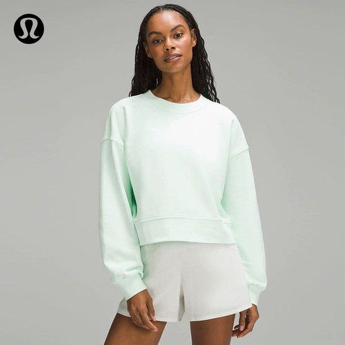 Идеально негабаритная г -жа круглая шея короткие свитера 丨 lululemon 丨 lw3ebes