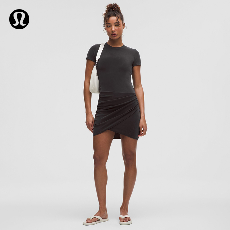 Drapey Softstreme ™ Women's Draped Semi-Wrap Dress Lululemon丨Lw1Fcms
