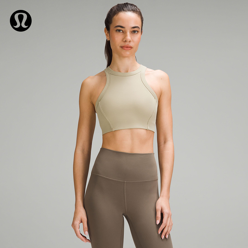 Ribbed Nulu ™   Women's Ribbed High-Neck Yoga Bra丨Lululemon丨Lw2Dkis
