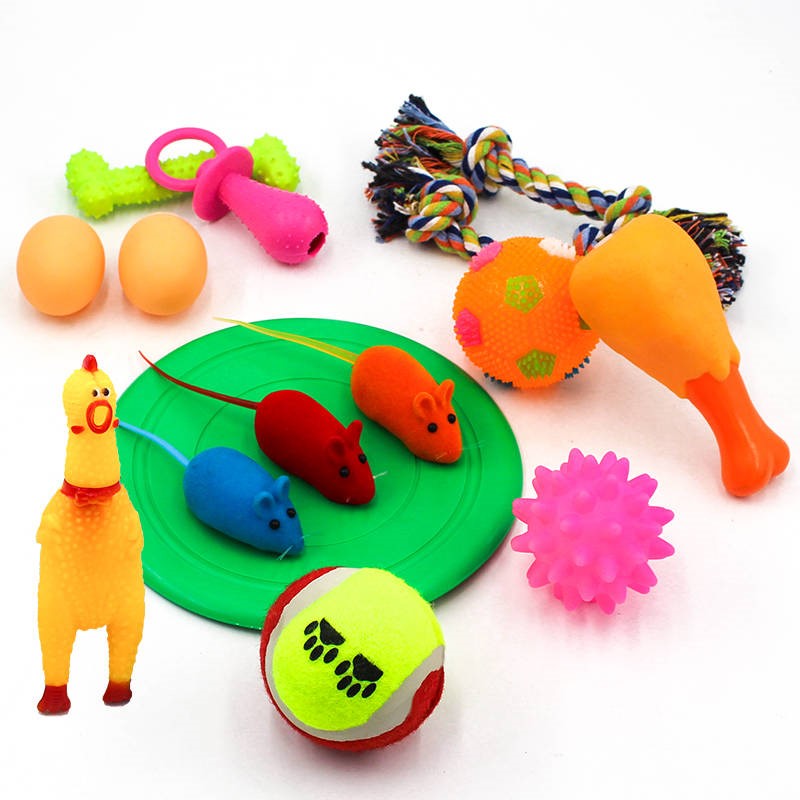 [10 bộ] pet toy set dog toy ball vocal molars dog toy cat toy - Mèo / Chó Đồ chơi bán đồ chơi cho chó