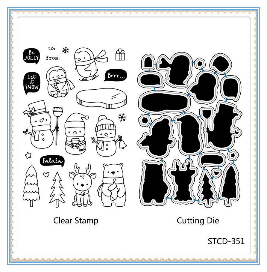 2019 Transparent Seal Crystal Seal Silicone Seal Photo Card Cutting Template DIY Knife Mode STCD-351