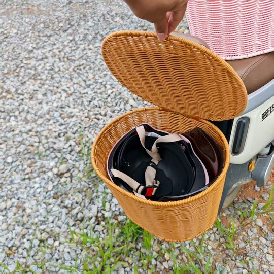 Большая задняя корзина для электромобилей с крышкой, сумка для хранения шлема, универсальная подвесная корзина для мотоциклов, для рюкзаков.