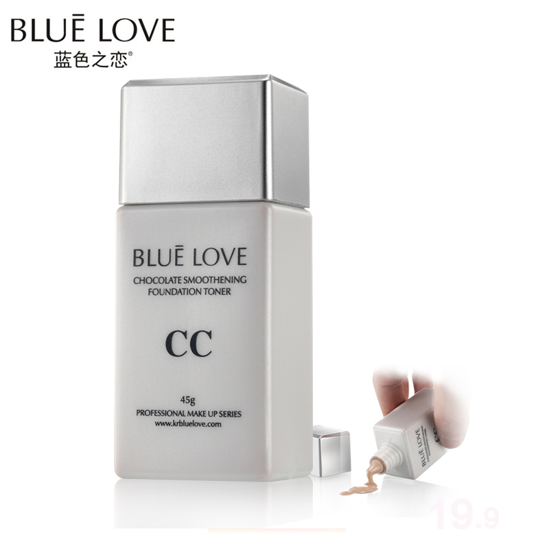 蓝色之恋 巧克力丝滑CC粉底液 保湿隔离遮瑕膏水粉霜 正品
